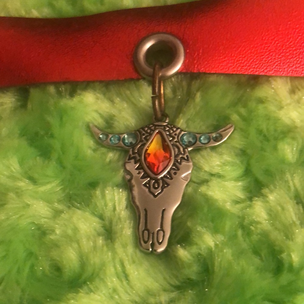 Swarovski Cow skull choker